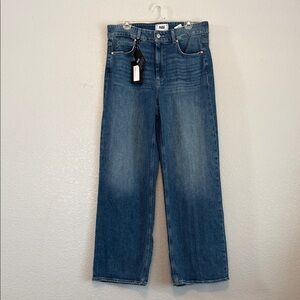 PAIGE Women's High Rise Wide Leg Denim Jeans
